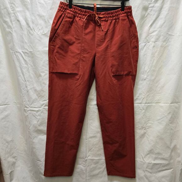 lululemon athletica Other - Lululemon Bowline mens burnt orange rust pants large pockets elastic waist